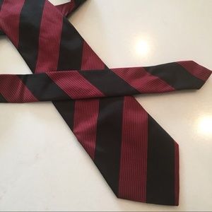Ungaro red and black striped tie